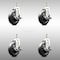 Service Caster 5 Inch 316SS Hard Rubber Wheel Swivel 10mm Threaded Stem Caster Set Brake SCC-SS316TS20S514-HRS-TLB-M1015-4 - alternate 1